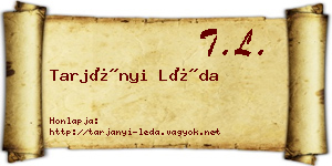 Tarjányi Léda névjegykártya